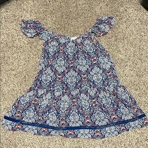 Band of the free boho babydoll style Blue and White Floral Dress